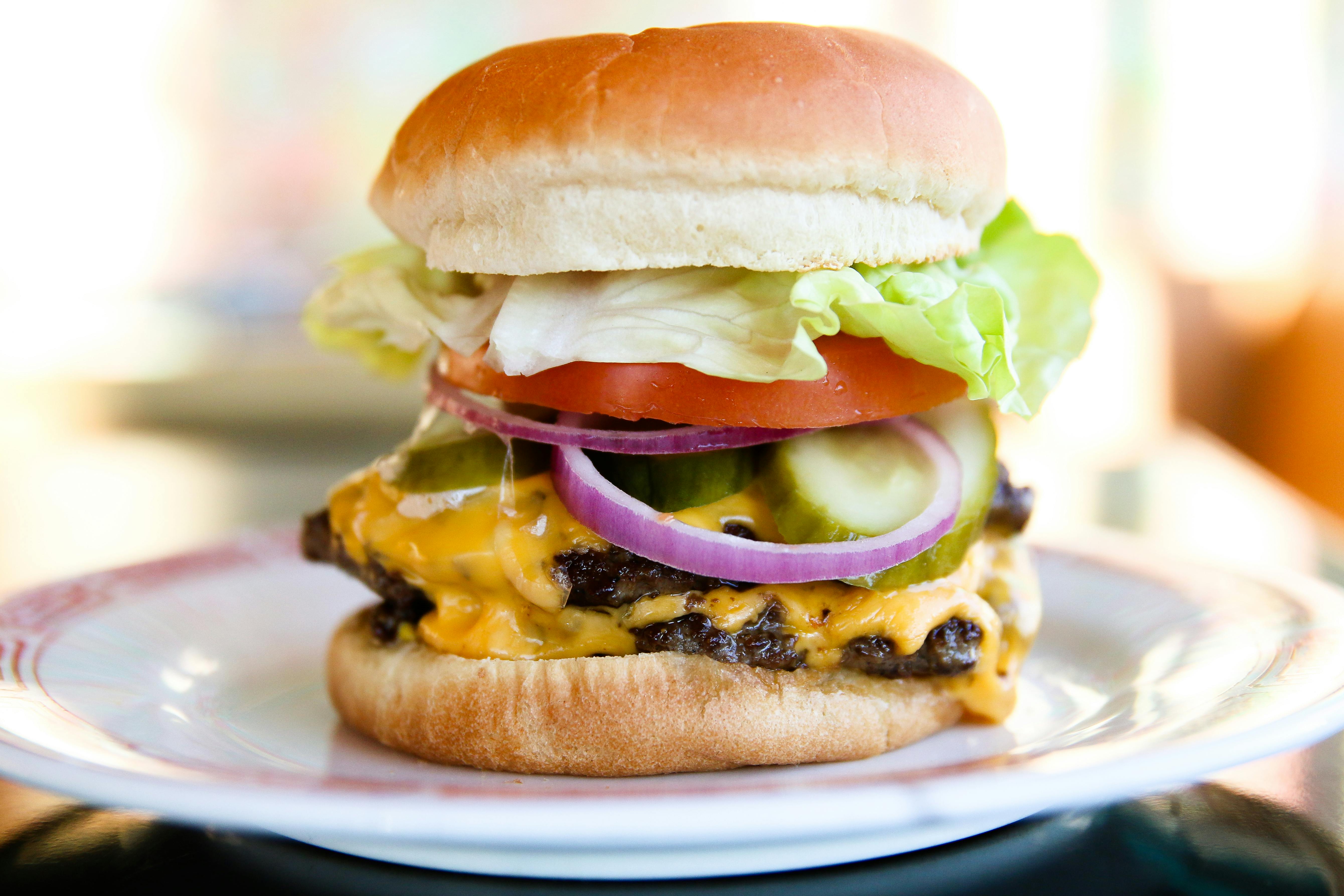 The Best Burgers In LA Los Angeles The Infatuation   Button Mash Double Cheeseburger 